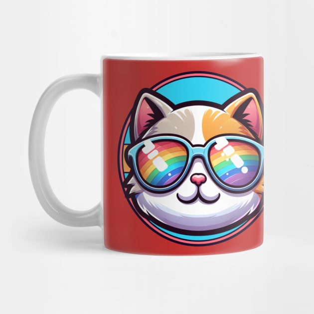 Cool Rainbow Cat - LGBTQ Pride by Prideopenspaces